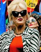 Joanna Lumley Handsigned 10x8 Colour Photo. Photo shows Lumley at Pride in London. Fantastic