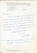 WW2 Christopher Foxley Norris Battle of Britain Pilot Hand signed, Handwritten Letter Dated 4th
