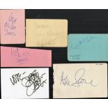 1960s Music Collection six vintage autograph album pages signed by Alma Cogan with Elizabeth Sellars