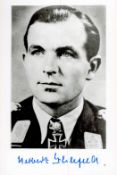 WW2 Luftwaffe ace Herbert Ihlefeld KC 130 victories signed 6 x 4 b/w photo. Good condition. All