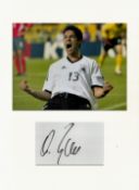 Football Michael Ballack 16x12 overall Germany mounted signature piece includes signed album page
