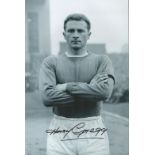 Football. Harry Gregg Signed 10x8 black and white photo. Photo shows Gregg posing in his football