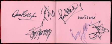 Autograph Book with 7 signatures including Ian Rush, Bruce Grobbelaar, Steve Staunton, Jim Beglin