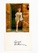 Angie Dickinson vintage signature piece featuring a 6x5 colour photograph and a signed white page