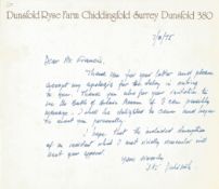 WW2 Boles?aw Drobinski DFC Battle of Britain Pilot Hand signed, Handwritten Letter Dated 7/2/75,