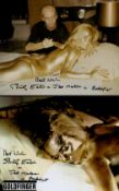 James Bond Shirley Eaton signed collection of three 10 x 8 inch photos from Goldfinger, each with