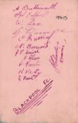 Football, Blackpool FC vintage signed album page from 1952/1952 featuring sports icons including Joe