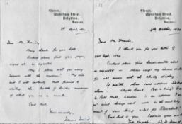 Group Captain Dennis David, CBE, DFC and Bar, AFC, WW2 Battle of Britain Pilot, Two Handwritten