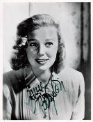June Allyson signed 10x8 black and white photo. Good condition. All autographs come with a