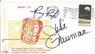 Ray Park and Julie Newmar signed ESRO 1-B Northern Lights FDC. Good condition. All autographs come