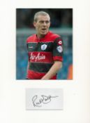 Football Richard Dunne 16x12 overall Queens Park Rangers mounted signature piece. Good condition.