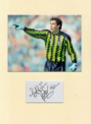 Football Peter Shilton 16x12 overall England mounted signature piece includes signed album page