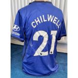 Football Ben Chilwell signed Chelsea replica home shirt. Good condition. All autographs come with