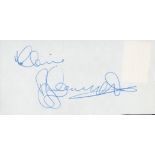 Bill Maynard signed white page, made out to Claire, approx 3x8 Maynard was the star of two