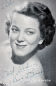 Marie Benson Signed 5. 5x3. 5 Black and White Photo. Dedicated. Marie Benson, Actress: Wait Till the