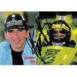 Damon Hill signed 6x4 colour montage photograph. Hill (born 17 September 1960) is a British former