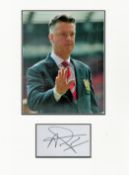 Football Louis Van Gaal 16x12 overall Manchester United mounted signature piece includes signed