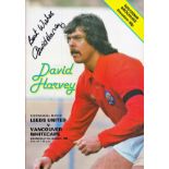 David Harvey 1980, Official Programme For Harvey's Testimonial, Leeds United V Vancouver Whitecaps