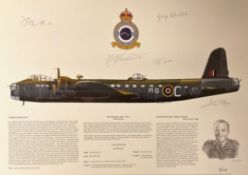 RAF Bomber Squadron Multi Signed Short Stirling Mk 1 Colour 16. 5x12 Print. Limited Edition 86/