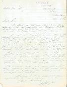 WW2 Sgt. W R K Hughes, Battle of Britain Pilot Hand signed, Handwritten Letter Dated August 7th,