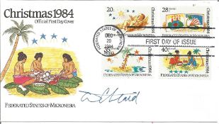 Artist Tony Theobald signed FDC to commemorate the federated states of Micronesia. Full Set. Signed.