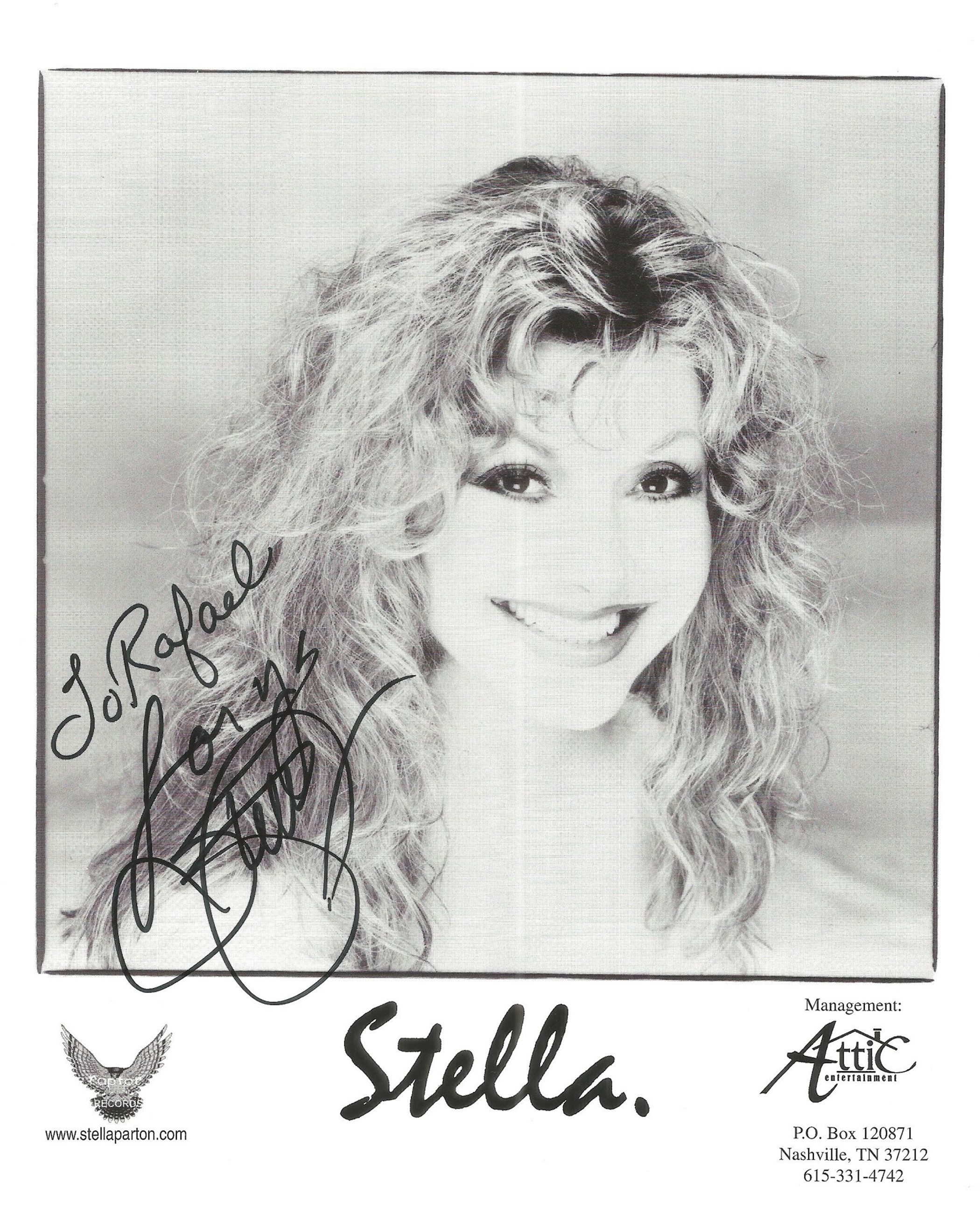 Stella Parton signed black and white photo 10 x 8 inch dedicated. Good condition. All autographs