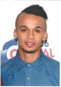 Singer Aston Merrygold signed 12x8 colour photo in excellent condition. Aston Iain Merrygold is an