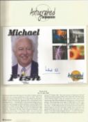 Michael Fish signed Autograph Editions Official FDC Fire and Light 2000. Set on nice A4