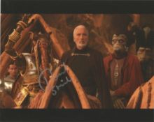 Richard Stride 10x8 signed colour photo as Poggle the Lesser in Star Wars: Episode III Revenge of