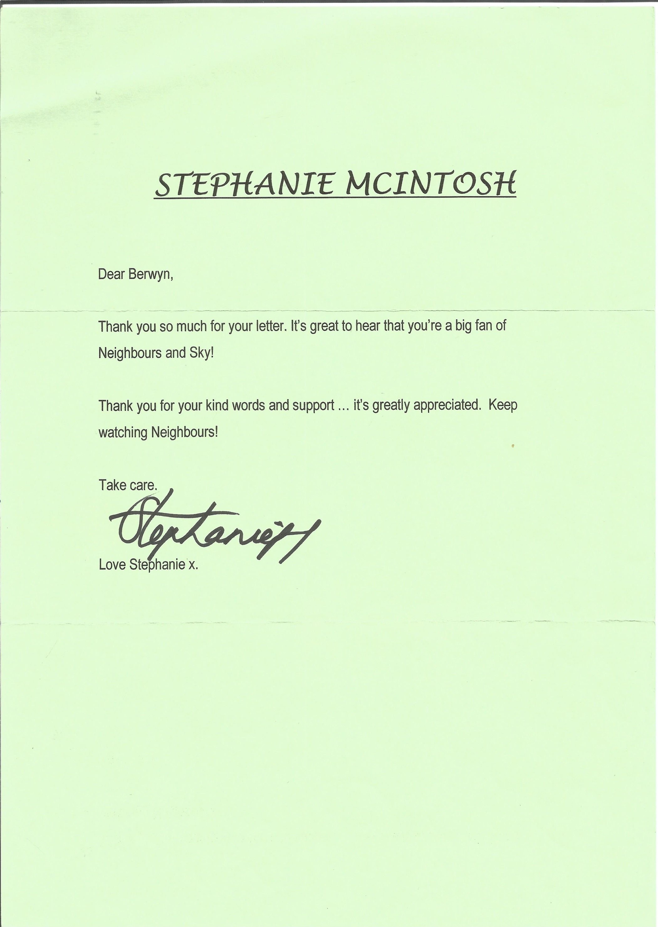 Actor Andrew Larkin Neighbours handwritten signed letter, Actor Bill Tarmey Coronation Street - Image 2 of 6