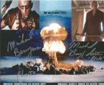 The Hills Have Eyes Pluto dual signed 10x8 photo. This beautiful 10x8 photo depicts Michael Berryman