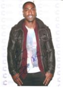 Simon Webbe from pop band Blue, signed 8x10 colour photograph. Good condition. All autographs come