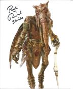 Richard Stride 10x8 signed colour photo as Poggle the Lesser in Star Wars: Episode III Revenge of