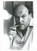 Timothy West signed 10x8 black and white image English film, stage, presenter and television
