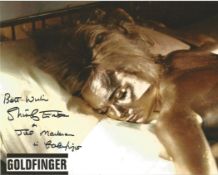 Shirley Eaton as Jill Masterson in James Bond Gold Finger signed 10x8 inch colour photo. Inscribed