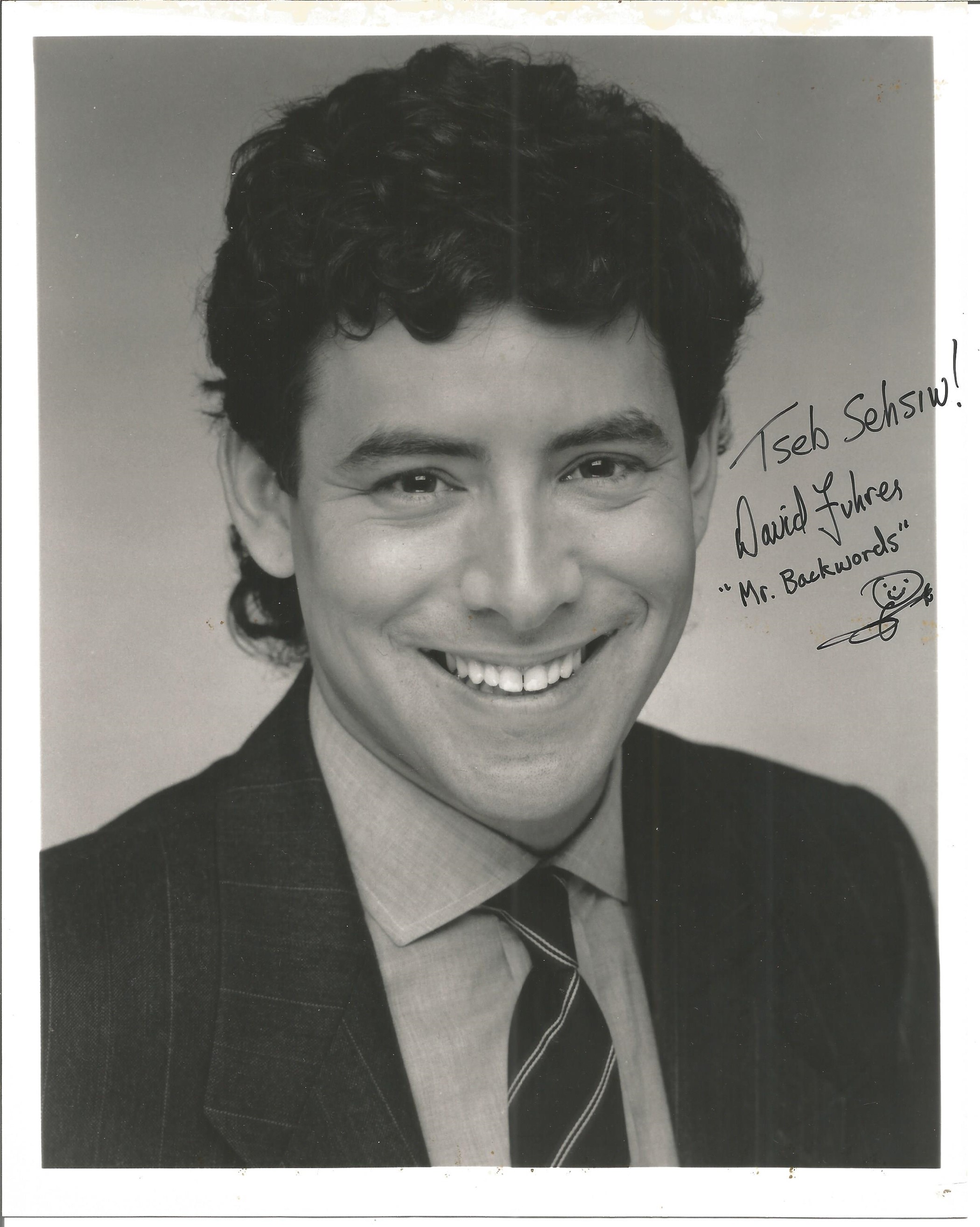 David Fuhrer actor signed 10 x 8 inch Black And White Photo. David Fuhrer is an American inventor