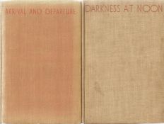 Arrival and Departure and Darkness at Noon by Arthur Koestler Hardback Books 1945 published by