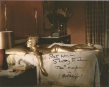 Shirley Eaton as Jill Masterson in James Bond Gold Finger signed 10x8 inch colour photo. Good