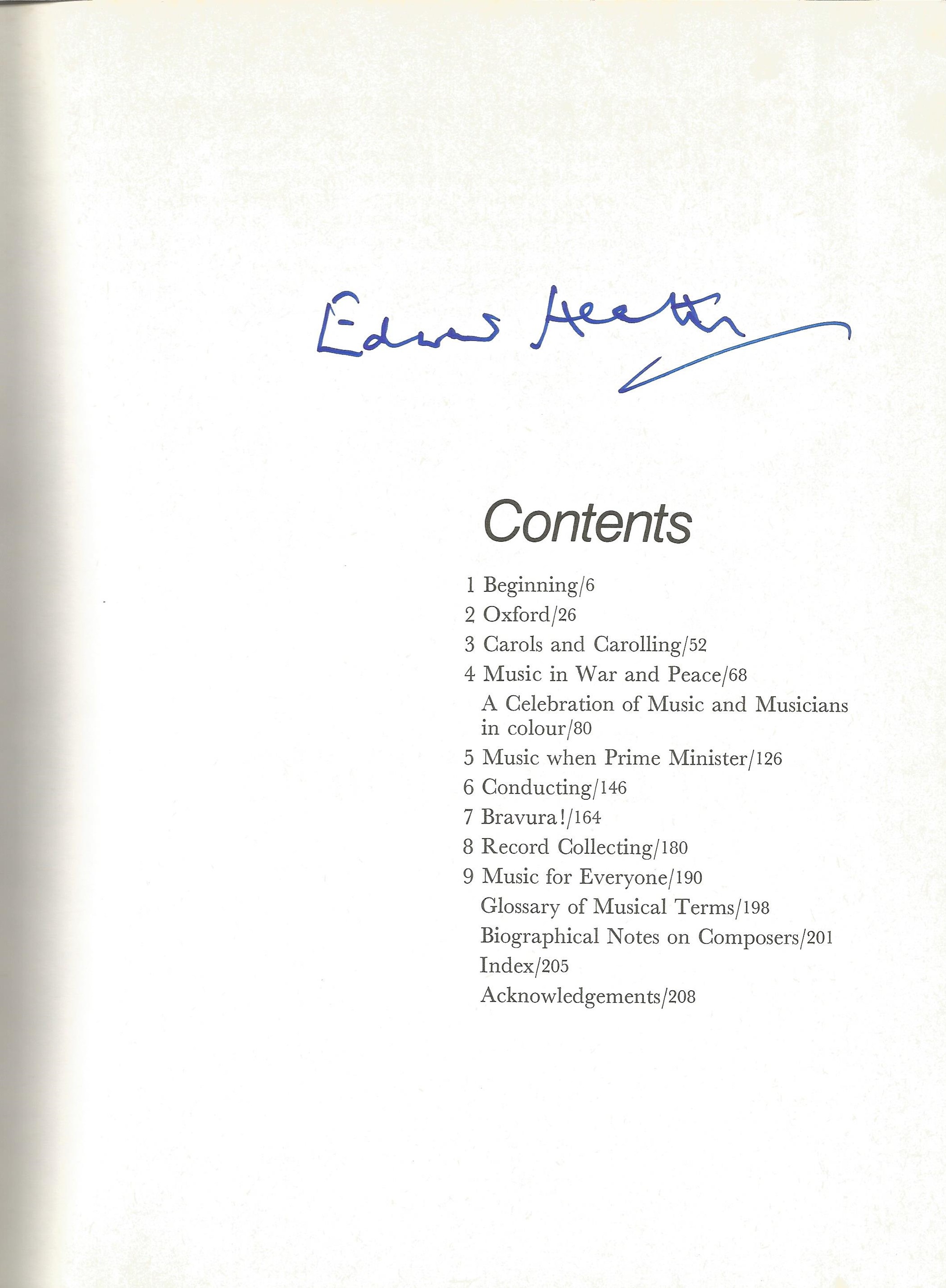 Former Prime Minister Edward Heaths book Music signed paperback copy. Sir Edward Richard George - Image 2 of 3