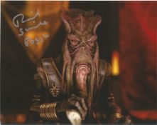 Richard Stride 10x8 signed colour photo as Poggle the Lesser in Star Wars: Episode III Revenge of