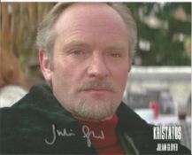 Julian Glover as Kristatos signed 10 x 8 inch colour James Bond photo. Good condition. All