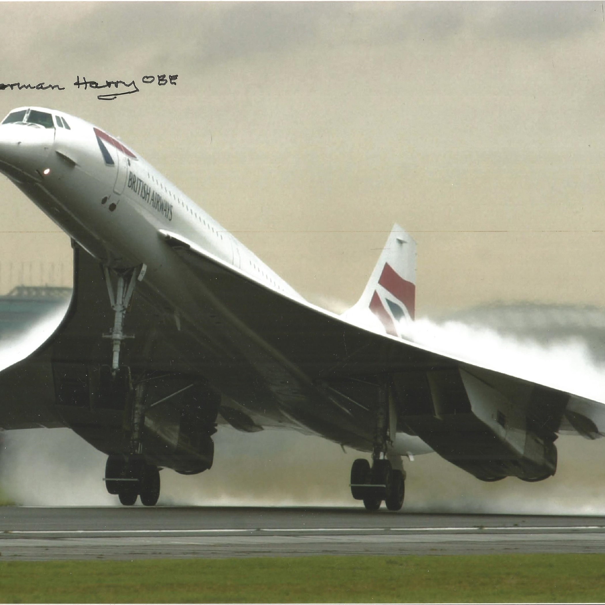 Sir Norman Harry signed 12x8 colour photo. Sir Norman Harry was the designer of the Concorde droop