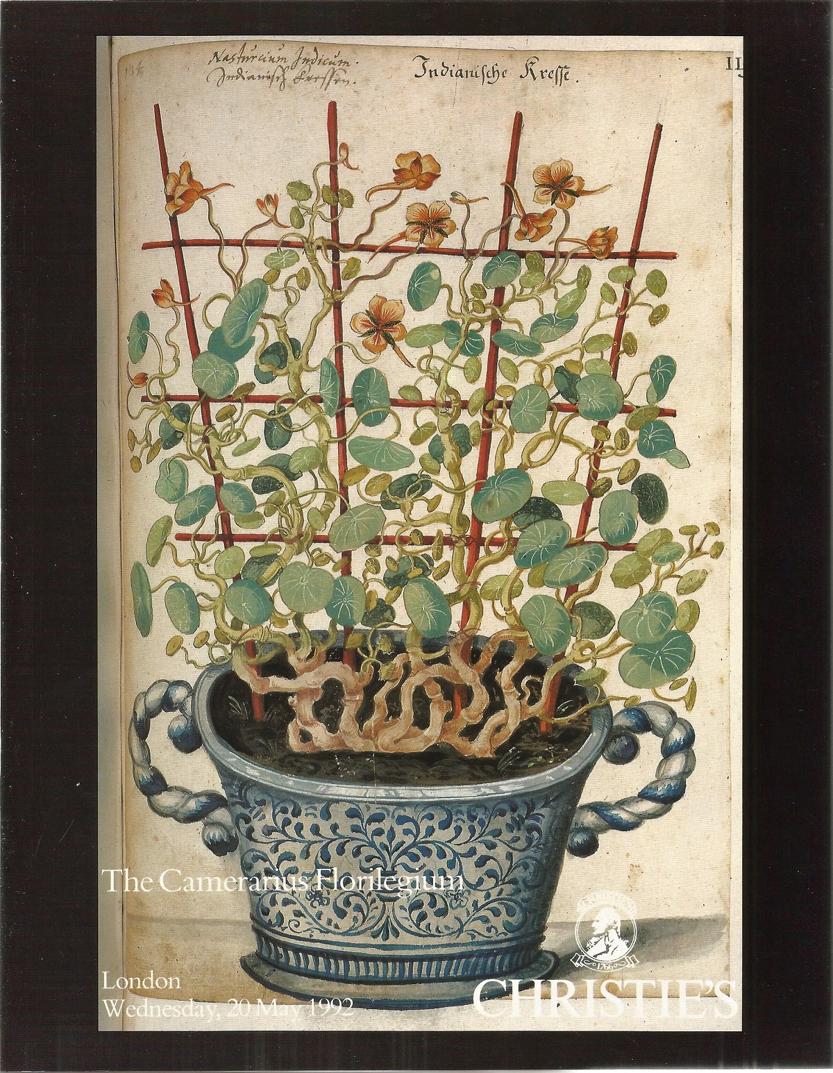 The Camerarius Florilegium Christies Catalogue 1992 Softback Book published by Christie, Manson