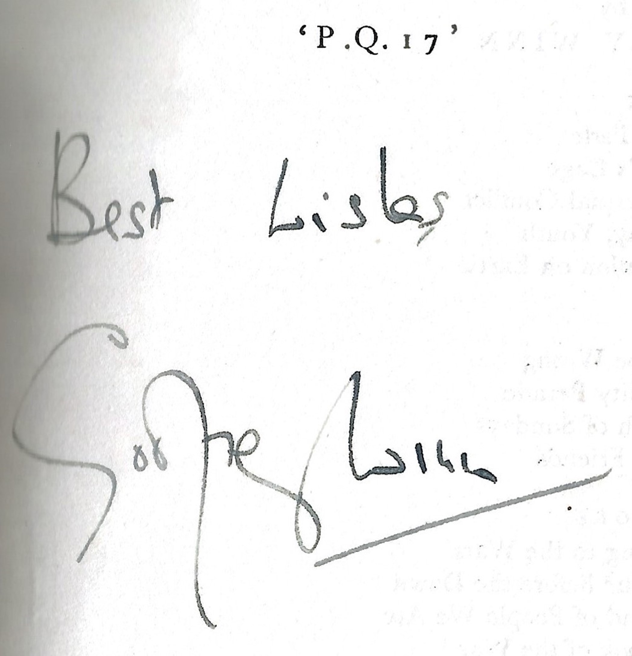 Godfrey Winn. 'P. Q. 17'. A WW2 hardback book, showing signs of age. Signed by the author. 219 - Image 5 of 8
