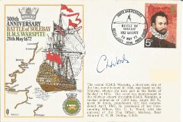 Cdr C L Wood signed RNSC2 cover commemorating the 300th Anniversary Battle of Solebay HMS