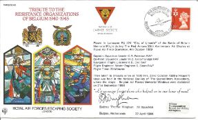 Sydney Thomas Wingham of 76 Squadron signed Tribute to the Resistance Organizations of Belgium RAF