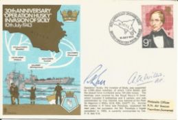 Admiral of the Fleet Sir Algernon U Willis and Cdr P R Bell signed RNSC9 cover commemorating the