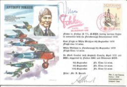 Test Pilot Moll and A. Harald signed Anthony Fokker FDC No. 63 of 1278. Flown from RAF Northolt to