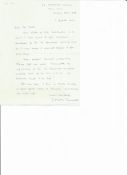 Squadron Leader John H McCampbell signed hand written ALS dated 1st October 1972, in response to