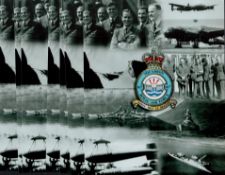 Dealers/Traders pack of Seven 617 Squadron Black and White Montage Photos Unsigned, Ready for